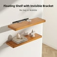 thumbnail image 4 of 23.5 in Solid Wood Floating Shelves Wall Mounted Shelves, Honey Brown Color, Set of 2, 4 of 6