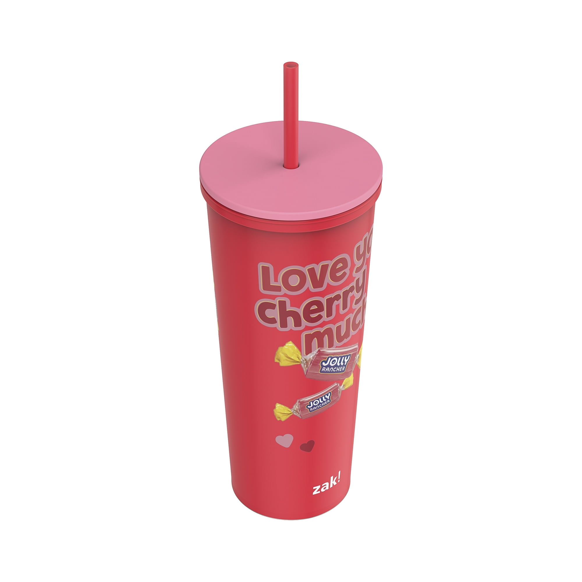 Valentine's Day 22 oz Plastic Jolly Rancher Insulated Tumbler w
