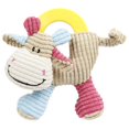 thumbnail image 1 of Pet Life 'Moo-cifier' Juguete para cachorro recién nacido con chirrido de felpa y dentición de goma - Talla única / Marrón Pet Life DT58BR, 1 of 1