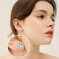 thumbnail image 3 of Coachuhhar Leaf Earrings for Women 925 Sterling Silver Moonstone Earrings Leaf Stud Earrings Moonstone Jewelry Gifts Hypoallergenic Earrings for Sensitive Ears, 3 of 7