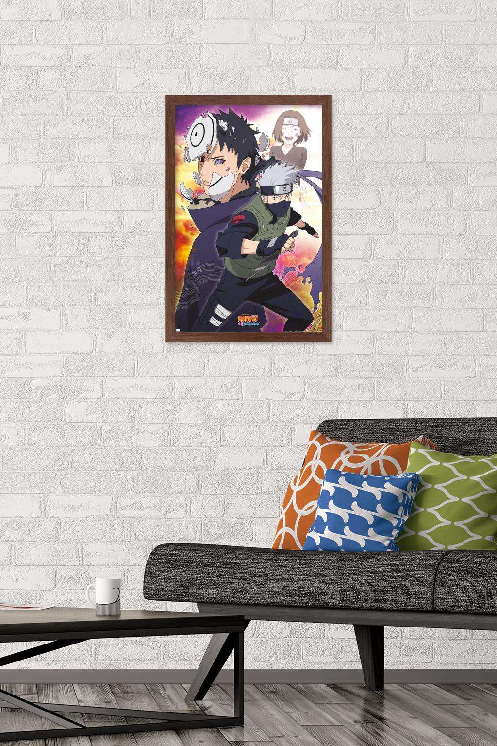 Naruto - Kakashi Wall Poster, 14.725" x 22.375", Framed