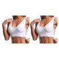 thumbnail image 2 of Qarigey Sujetador deportivo inalámbrico para mujer, Tops cortos acolchados sin costuras para entrenamiento físico, ropa interior hueca Type6 NO6, 2 of 6