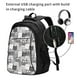 thumbnail image 2 of Easygdp Cats Group Mochila para Laptop de Viaje con Puerto USB, Mochila para Laptop con Puerto de Carga USB para Mujeres y Hombres, 2 of 7