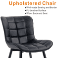 thumbnail image 6 of YOUNIKE Black Dining Chair Set of 2 Washable PU Fuax Leather Upholstered Side Chair, 6 of 7