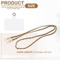 thumbnail image 2 of Phone Lanyard, 47 Inch Crossbody Cellphone Gold Chain with Tether Tabs, Anti-Theft Metal Pearl Neck Strap for Smartphones, Coffee, 2 of 7