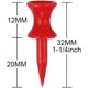 thumbnail image 2 of Paquete de 100 tees de golf de plástico rojo de 32 mm, 2 of 5
