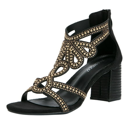 

Larisalt Platform Sandals Women Open Toe Tie Up Ankle Wrap Flat Sandals for Women Black