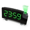 thumbnail image 3 of Alarm Clock Radio Projection Dual Alarm LED Desktop time projector alarm FM Radio Green Light, 3 of 9