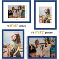 thumbnail image 3 of Vittanly 9x12 Picture Frame, Display Pictures 6x8 with Mat or 9x12 without Mat, Premium Material with Shatter Resistant Plexiglass, Photo Frame for Wall or Table Top Display, Royal Blue, 1 Pack, 3 of 6