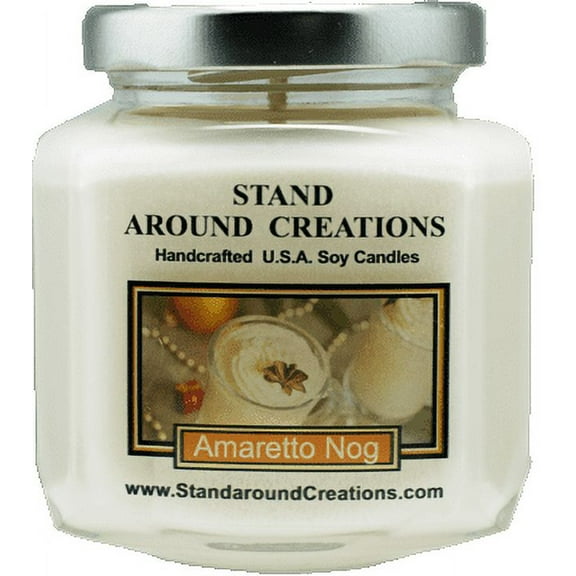 AMARETTO NOG HEX 6-OZ. ALL NATURAL SOY CANDLE