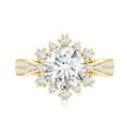 thumbnail image 4 of Rosec Jewels Lab Diamond Engagement Ring Women (2 Carat, 8 mm - EF-VS Grade) - Floral Statement Ring with Jewelry Box, 14K Yellow Gold, US 7.00, 4 of 8