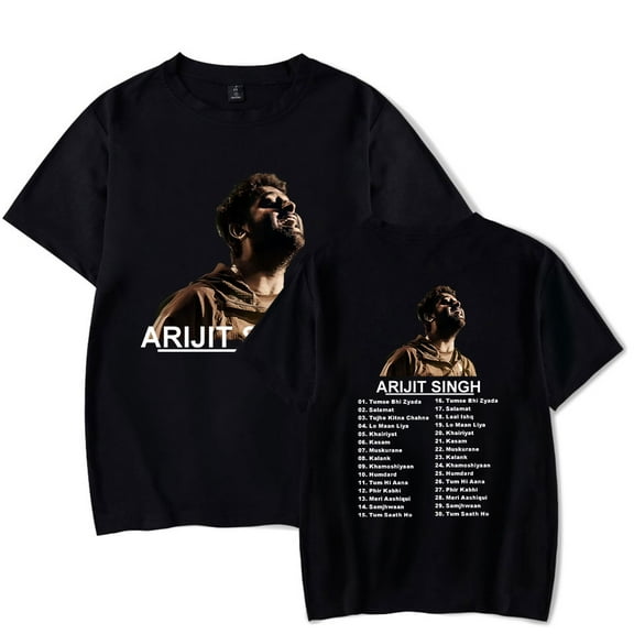 Arijit Singh Songs Merch T-Shirt Summer Women/Men Unisex Short Sleeve Tshirt Hiphop Fashion Streetwear