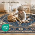 thumbnail image 4 of ODIKA 3'x5' Washable Area Rug Non-Slip, Flatweave, Easy Care Front Door Weathered Transitional Symmetry Bedside Beige Ru Skid for Hallway, Laundry Room, 4 of 7
