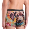 thumbnail image 5 of Daiia Painted Flower Puppy Men's Underwear Boxer Briefs, Cotton Stretch Moisture-Wicking Underwear-XX-Large, 5 of 9