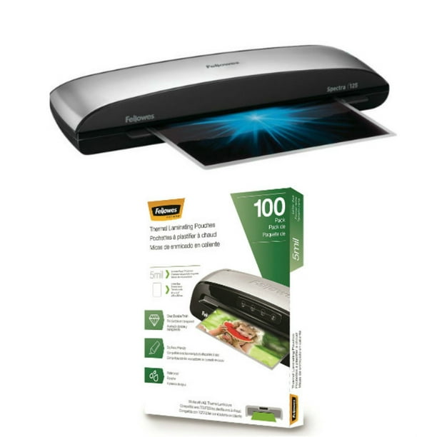 Fellowes Spectra 125 Laminator with 100 LetterSize 5mil Laminating