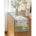 thumbnail image 5 of Table Runner 108 Inches Long for Kitchen Dining, Sunflowers Dresser Scarf Farmhouse, Dining Table Decorations for Wedding/Parties, Spring Farmhouse Country Truck Leaf Wood Grain 13 x 108 In, 5 of 8