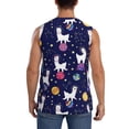 thumbnail image 4 of Kdxio Lama in Space for Men's Muscle T-shirt,Sleeveless for Workout Running Athletic Gym Lounge Casual, 4 of 7