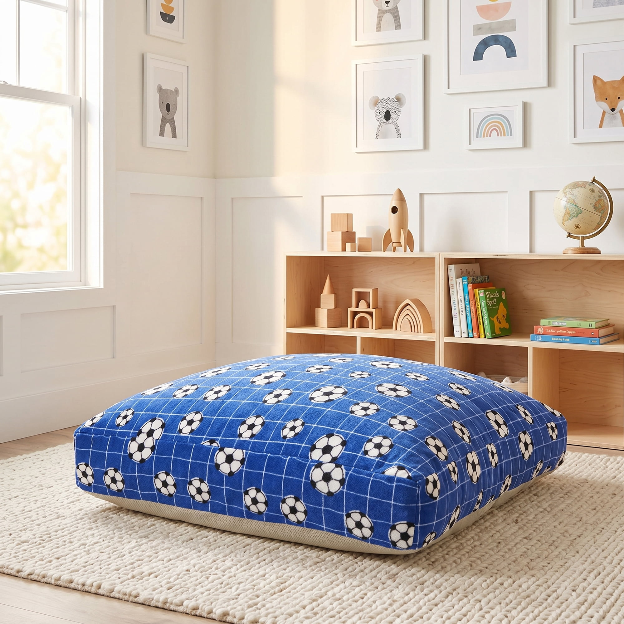 Sensory Crash Pad for Kids & Adults,Soft Landing Crash Mat with Foam Blocks,Removable and Washable Cover,Non-Slip Bottom for Jumping, Relaxing & Play,48" x 72"