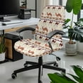 thumbnail image 2 of Xixirimido Aztec Tribe Camel Pattern Office Chair Covers Computer Universal Stretchable Chair Covers Desk Chair Armrest Covers High Back Slipcovers for Rotating Chairs, Large, 2 of 6