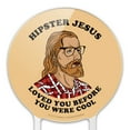 thumbnail image 3 of Acrylic Hipster Jesus Loved You Before You Were Cool Funny Humor Cake Topper Party Decoration for Wedding Anniversary Birthday Graduation, 3 of 7