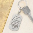 thumbnail image 6 of Proverbs 31 Woman of God Engraved Dog Tag Keychain Stainless Steel or 18k Gold, 6 of 11