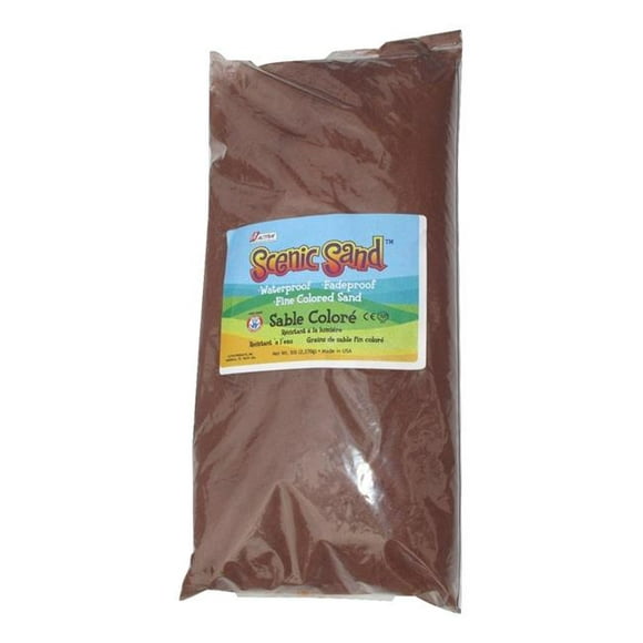 Scenic Sand 4552 Activa 5 lbs Bag of Colored Sand, Dark Brown