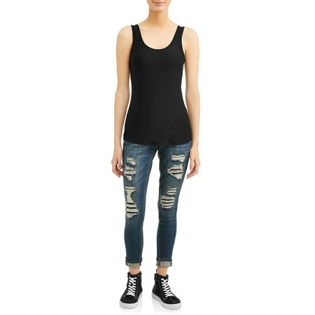 boundaries tank juniors scoop neck walmart