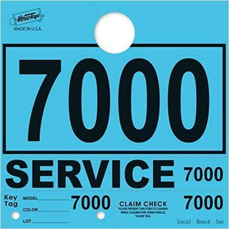 

Service Dispatch Numbers RL78 Style Mirror Hang Tags Numbered (Blue 7000-7999)