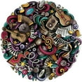 thumbnail image 1 of Cerem 1000 Pieces Jigsaw Puzzle - Round Art Puzzle for Wall Decor - Difficult and Challenge Game - Large 27 Inch - Musical Instruments, 1 of 7
