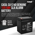 thumbnail image 2 of Casil CA-1240 12V 4AH Fire and Security Alarm Battery Lead Acid Home Alarm Battery Pack Replaces 4Ah ADI Ademco 467 Security System Battery Replacement 12 Volt 4 Amp Home Security Battery, 2 of 5