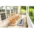 thumbnail image 3 of Garland Rug Borderline Polypropylene Cinder Gray/Ivory Indoor/Outdoor Runner Rug, 2' x 5', 3 of 8