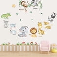 thumbnail image 3 of Adhesivos de pared con diseño de animales de la jungla, mono, elefante y león, 3 of 6