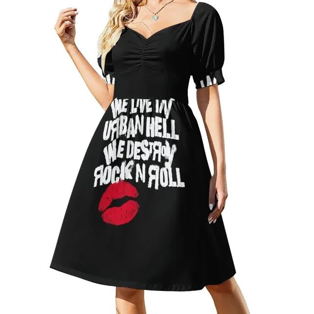 Urban Hell - Vestido blanco de manga corta, vestido de verano para mujer, vestidos de fiesta, vestidos de cóctel.