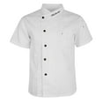 thumbnail image 2 of 2Pcs Breathable Men Unisex Executive Chef Jacket Coat Waiter Uniform Clothes White XL Red XL, 2 of 8