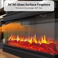 thumbnail image 4 of Sonegra Farmhouse TV Stand with 36" Big Fireplace, for TVs up to 90", Fireplace Entertainment Center, Black, 4 of 9