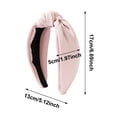 thumbnail image 3 of Wide Knit Headband for Solid Color Non Hair Band Stretchy Comfortable Workout Head Wrap for Home Leisure, Pink, One Size, 3 of 4