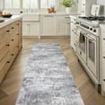 thumbnail image 1 of BERTHMEER 2'x8' Runner Rugs for Hallways Bathroom Bedroom Entryway Entrance Kitchen Abstract Non Slip Washable Modern Contemporary Distressed Indoor Runner Rugs, Gray, 1 of 7