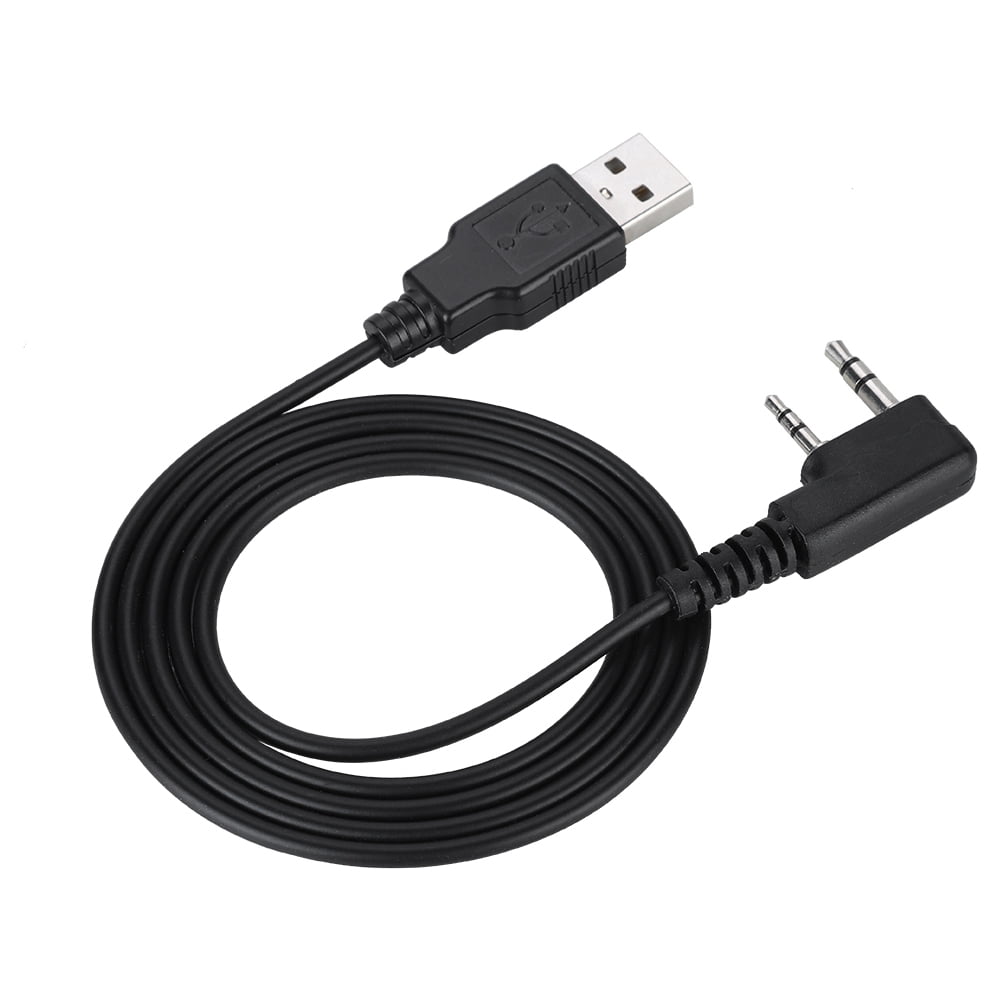 USB Programming Cable for Walkie Talkie - K-Head Data Transfer Cord for DMR Radios - 35.4-inch Length