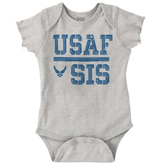 US Air Force USAF Sis Sister Bodysuit Jumper Girls Infant Baby Brisco Brands 12M