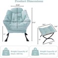 Modern Lazy Chair with Ottoman Comfortable Lounge Chair for Bedroom