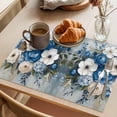 thumbnail image 3 of Hydrangeas Flower Placemats Set of 12 Blue White Floral Country Oil Painting Place Mats Indoor Wipeable Table Mats Washable Dining Table Placemats for Kitchen Holiday Party Home Decor 13x19 Inch, 3 of 9