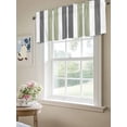 thumbnail image 6 of Valance Curtain Gray Green Kitchen Curtain for Window Stripe Rod Pocket Curtain Valance Window Treatment for Kitchen Bathroom Dining Room 1 Panel 54x18inch, 6 of 9