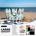 thumbnail image 5 of Wukai Hello Summer Print Zipper Bag,large Beach Tote Bag,Waterproof Sandproof Bag,Grocery and Picnic Tote Travel Bag, 5 of 5