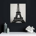thumbnail image 4 of COMIO Square Canvas Wall Art Painting for Bedroom Living Room Home Decor,Vintage The Stamp of Paris Eiffel Tower Black and White Office Artworks,Stretched, 4 of 4