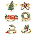 thumbnail image 2 of Servilleteros Navideños del Juego 12, Delicadas Decoraciones de Mesa para Navidad Vacaciones Bodas Banquetes Cumpleaños Decoración de Mesa Diaria, 2 of 5
