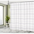 thumbnail image 5 of Ambesonne Neutral Color Shower Curtain, Horizontal Lines, 69"Wx70"L, White Dust and Dark Taupe, 5 of 5