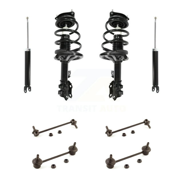 Transit Auto Front Rear Complete Suspension Strut Shock & TOR sway Bar Link Kit (8Pc) for Car Hyundai Elantra - Left Right Side (Driver Passenger) KSS-107766