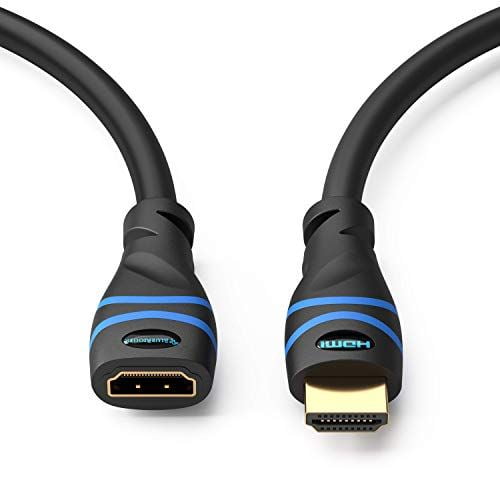Câble d'extension BlueRigger 4K HDMI (0,9 m, rallonge mâle vers