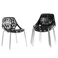 thumbnail image 2 of Gzxs Industrial Vintage Dining Chairs, 4pcs/Set Bird's Nest Style Lounge Chair Dining Chair for Indoor and Outdoor Bistro Kitchen Cafe Chairs (Black), 2 of 10