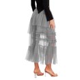 thumbnail image 3 of Lnzyyephy Women's Summer Long Mesh Skirt Solid Color Sheer Flowy Skirt for Travel, Beach, Photography, 3 of 7